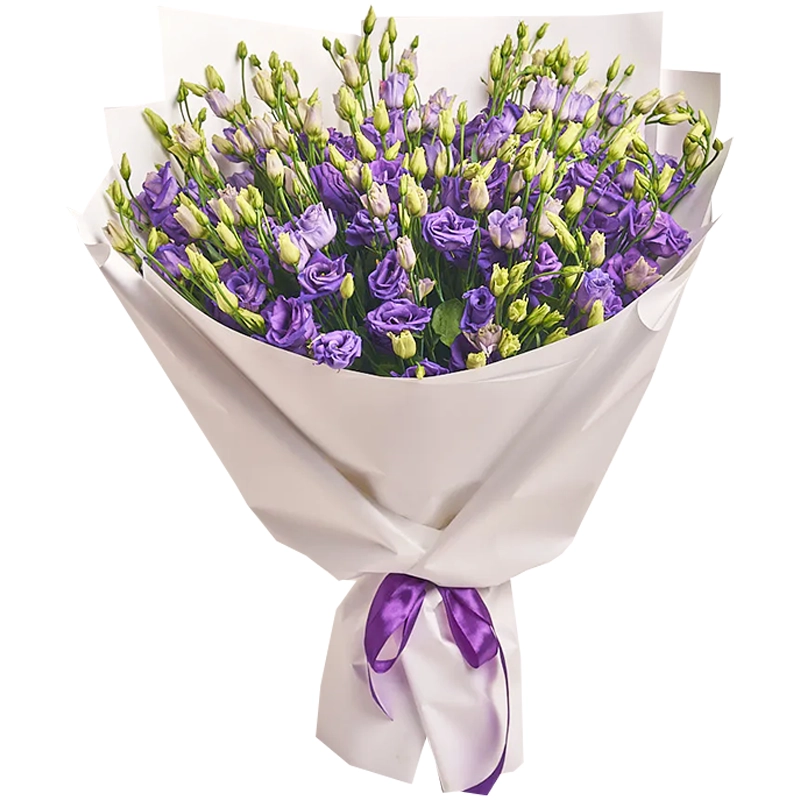 Букет из 35 фиолетовых эустом